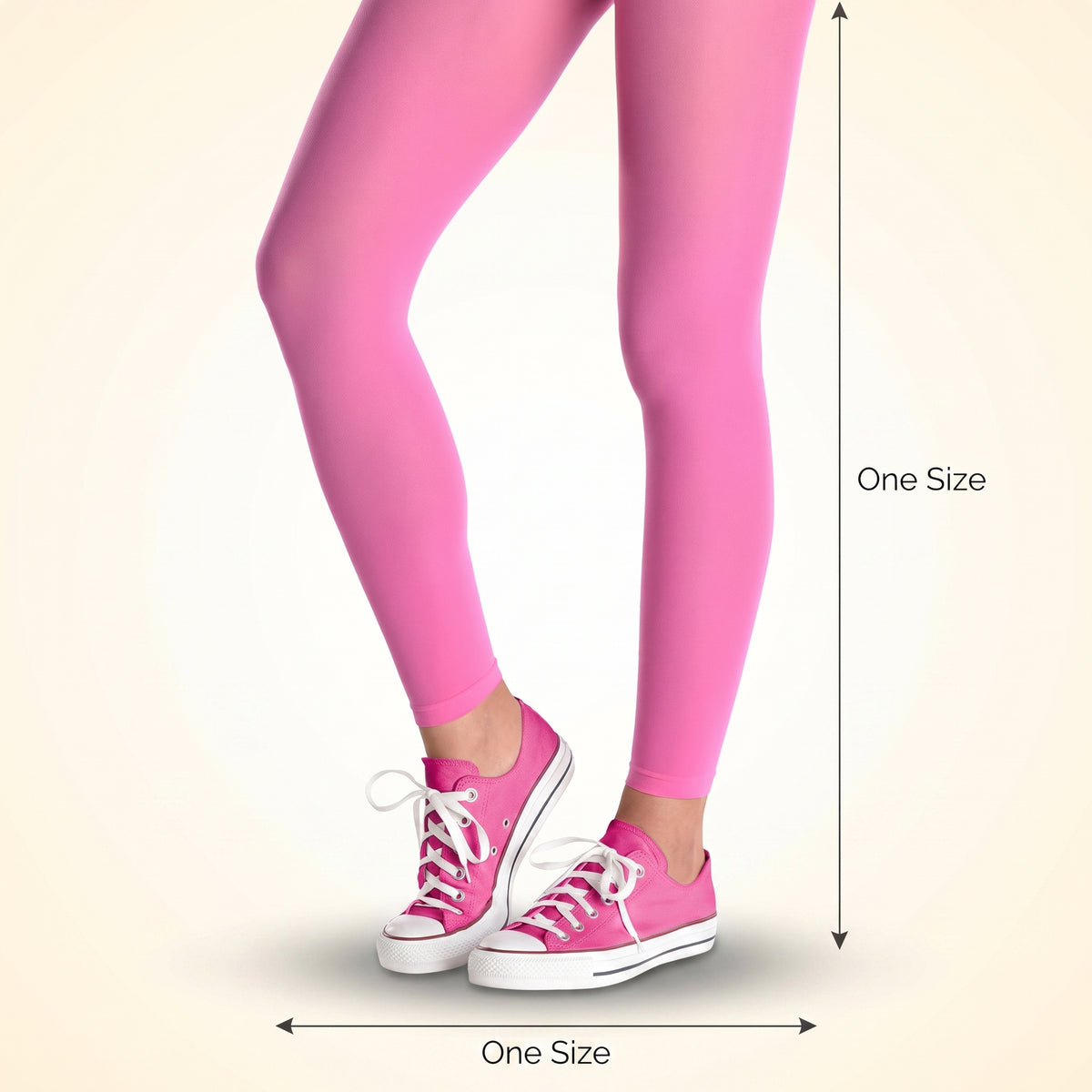 Bright Pink Footless Tights - Fun and Cheerful Legwear Accessory