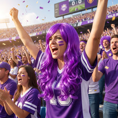 Long Glamorous Purple Wig - One Size