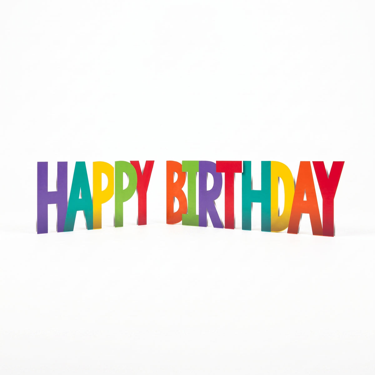 Vibrant Rainbow "Happy Birthday" Yard Sign