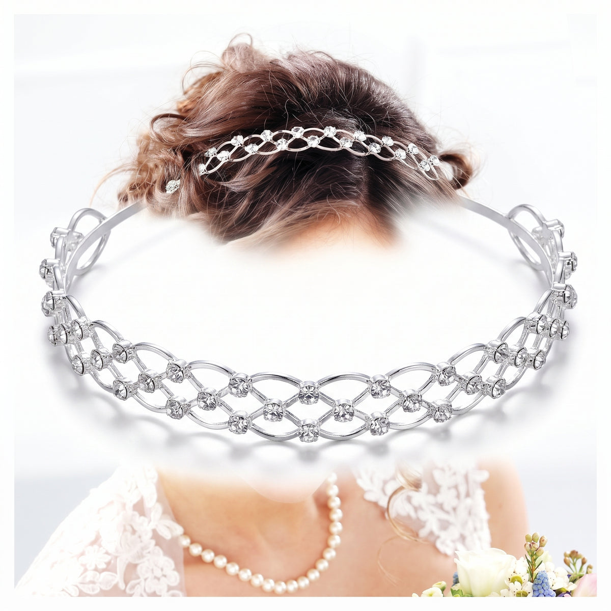 Elegant Bridal Gemstone Headband