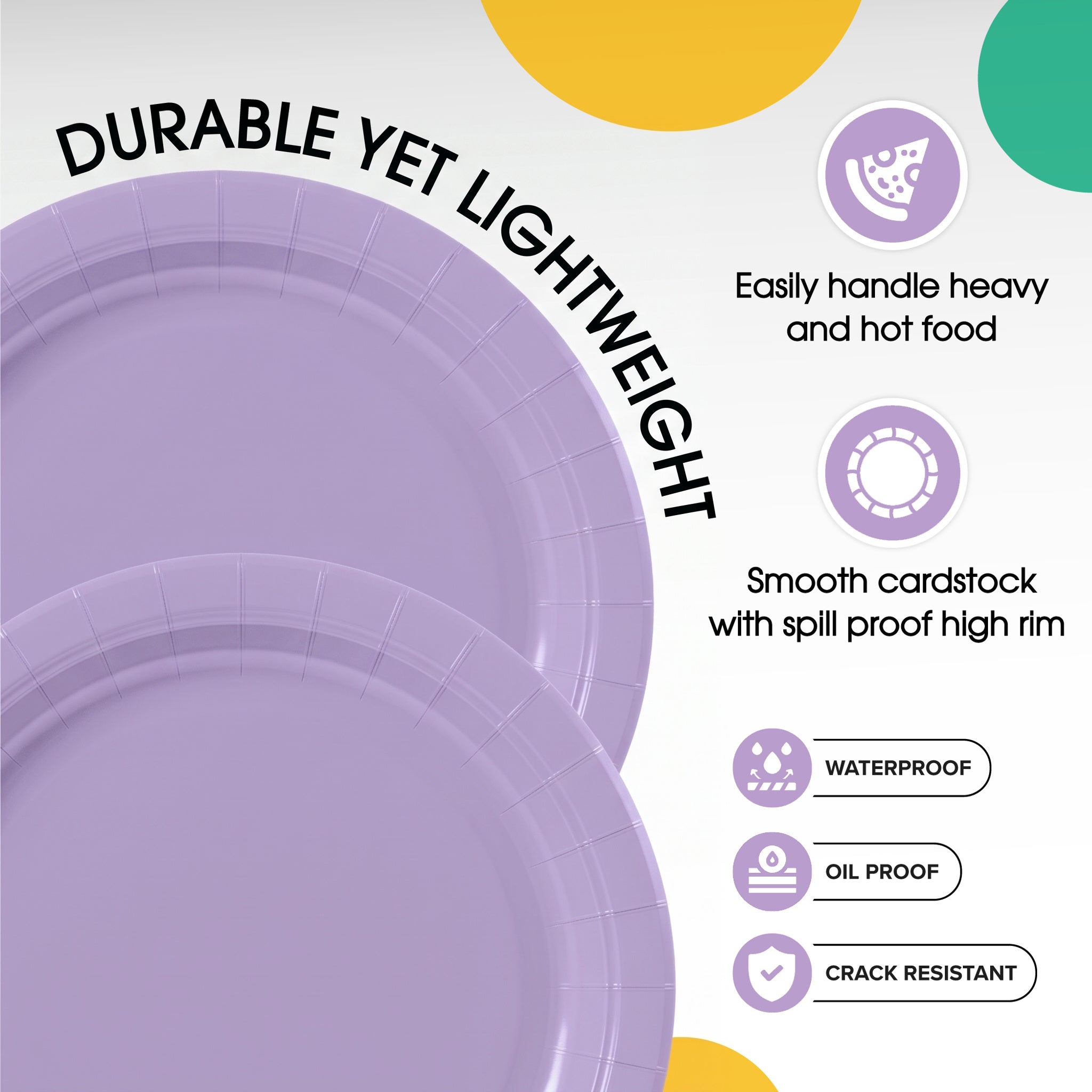 7 in. Lavender Paper Plates | Case of 1000