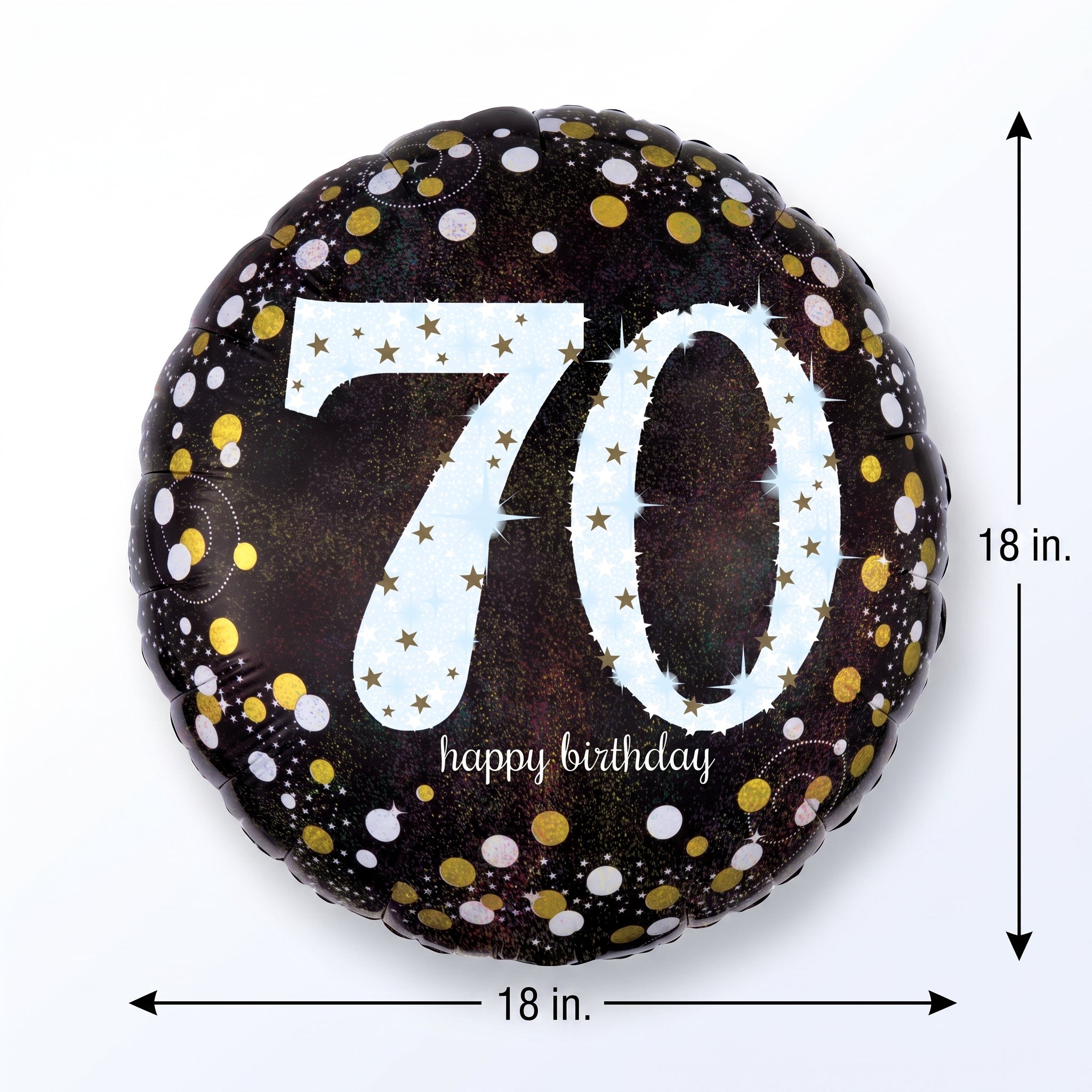 70th Birthday Sparkle Foil Balloon - 18 Inch