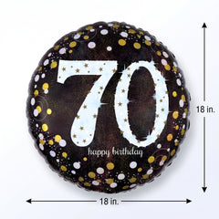70th Birthday Sparkle Foil Balloon - 18 Inch