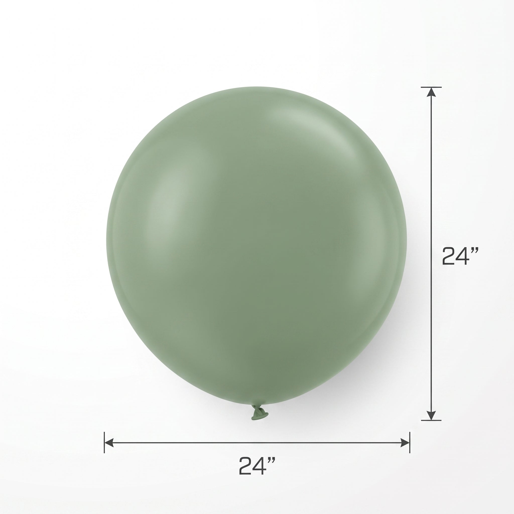 Premium 24" Sage Green Latex Balloons - Pack of 4