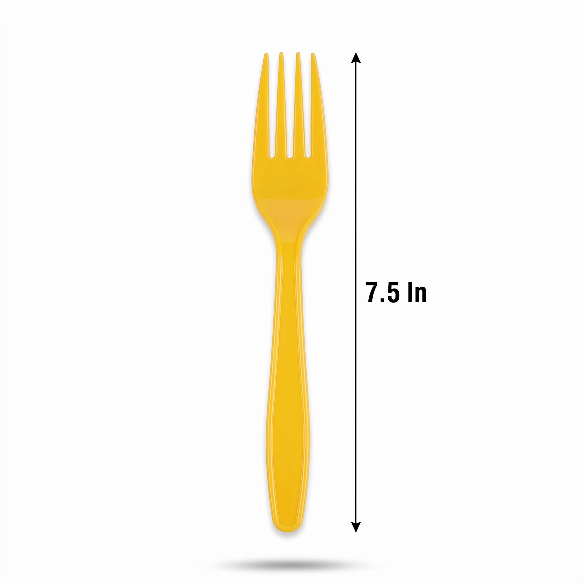 Yellow Plastic Forks - 7.5 In. | 20 Count