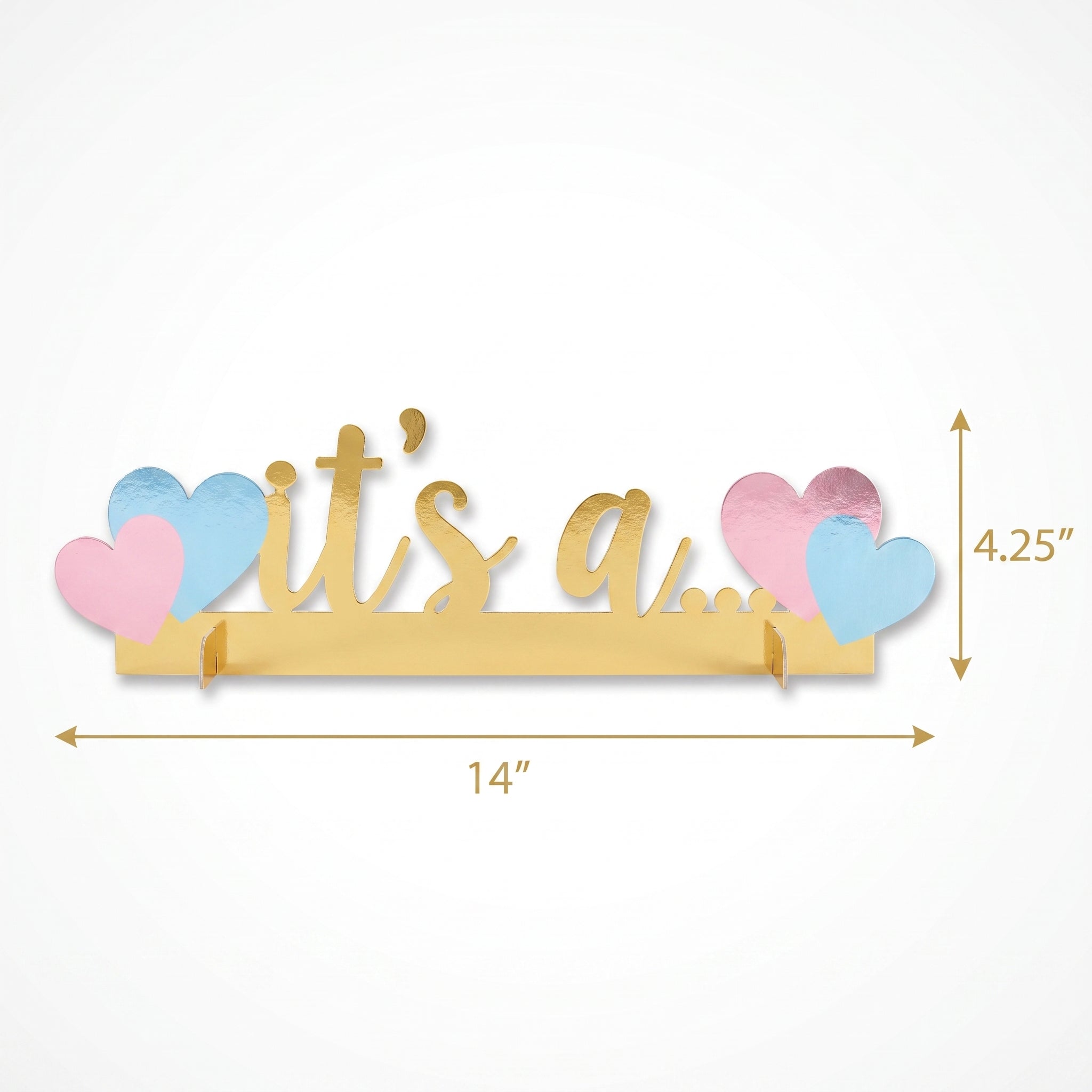 "It's a..." Gold Table Centerpiece for Gender Reveal, 14-Inch