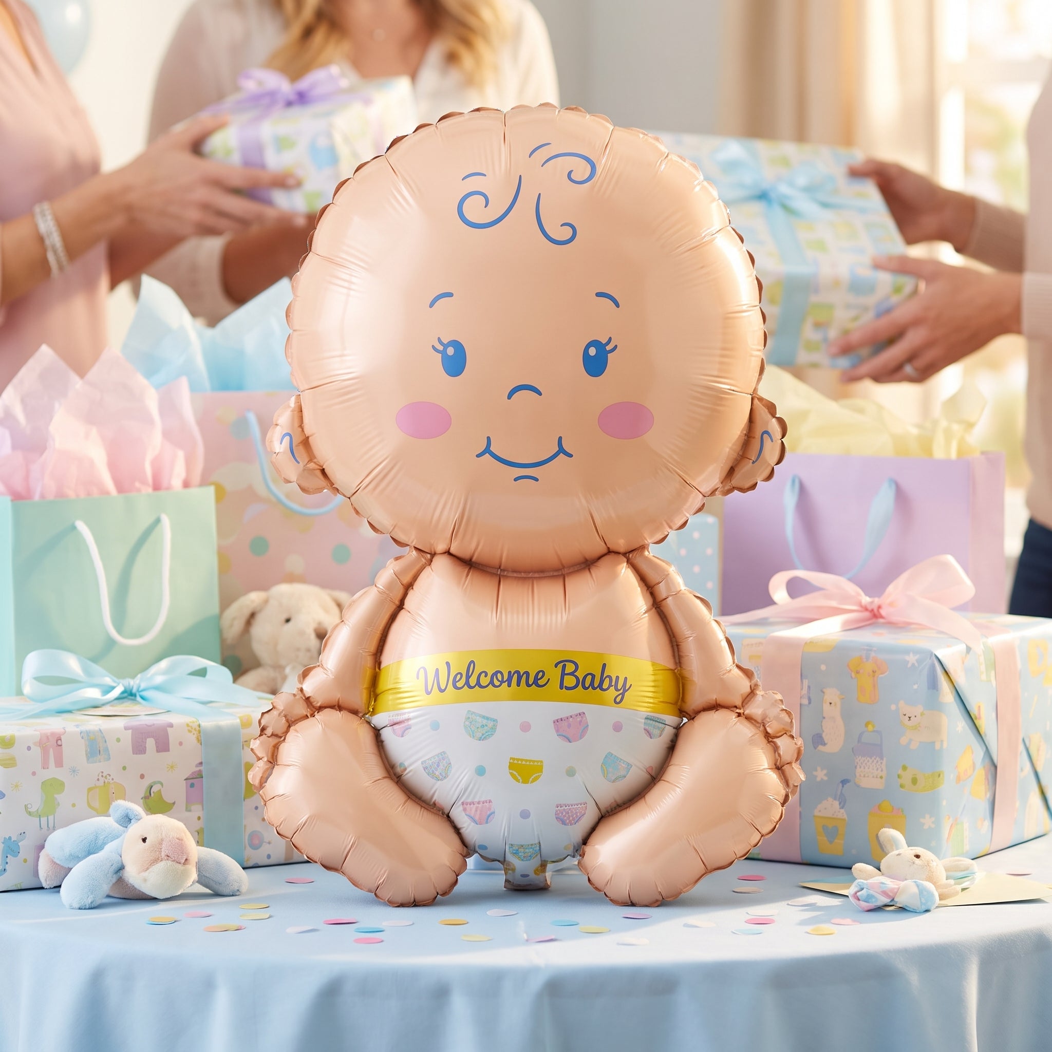 Adorable Sitting Baby Foil Balloon - Perfect for Celebrations