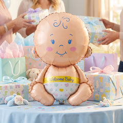 Adorable Sitting Baby Foil Balloon - Perfect for Celebrations