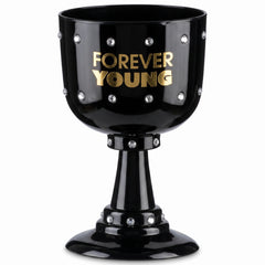 Sparkling "Forever Young" Rhinestone Goblet, 26 oz