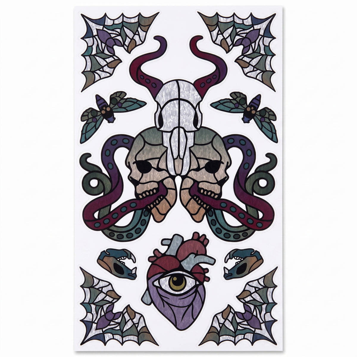 Dark Academia Skull Glass Wall Grabber