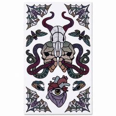 Dark Academia Skull Glass Wall Grabber