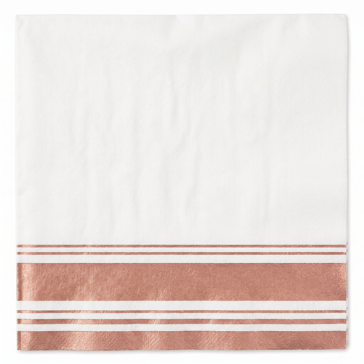 Elegant Rose Gold Airlaid Dinner Napkins - 8 In. x 8 In. - 40 Pack