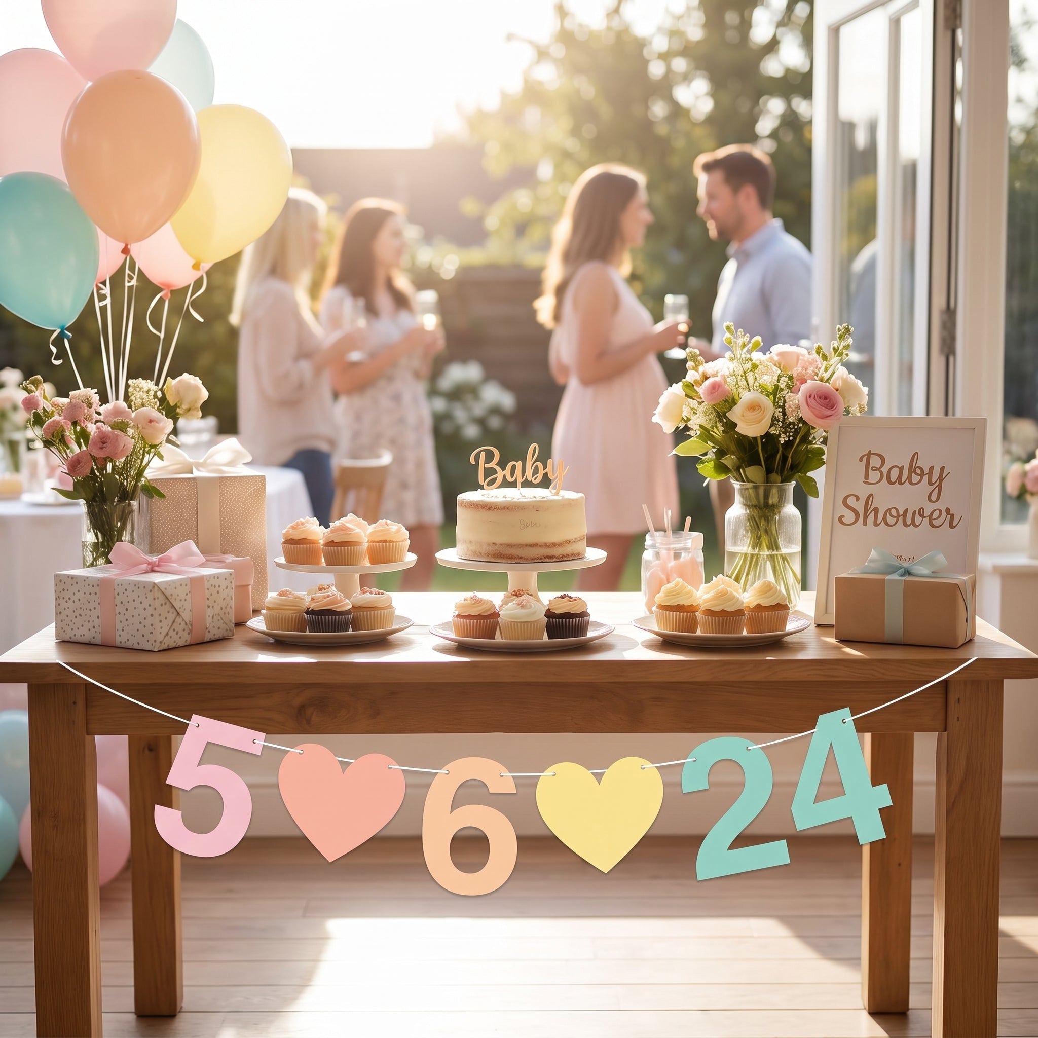 Customizable Due Date Baby Shower Banner
