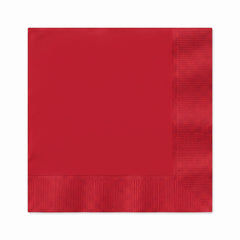 Vibrant Red Beverage Napkins - Party Essential - 5 In. X 5 In.