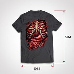 Men's Halloween Guts Anatomy T-Shirt - Adult S/M