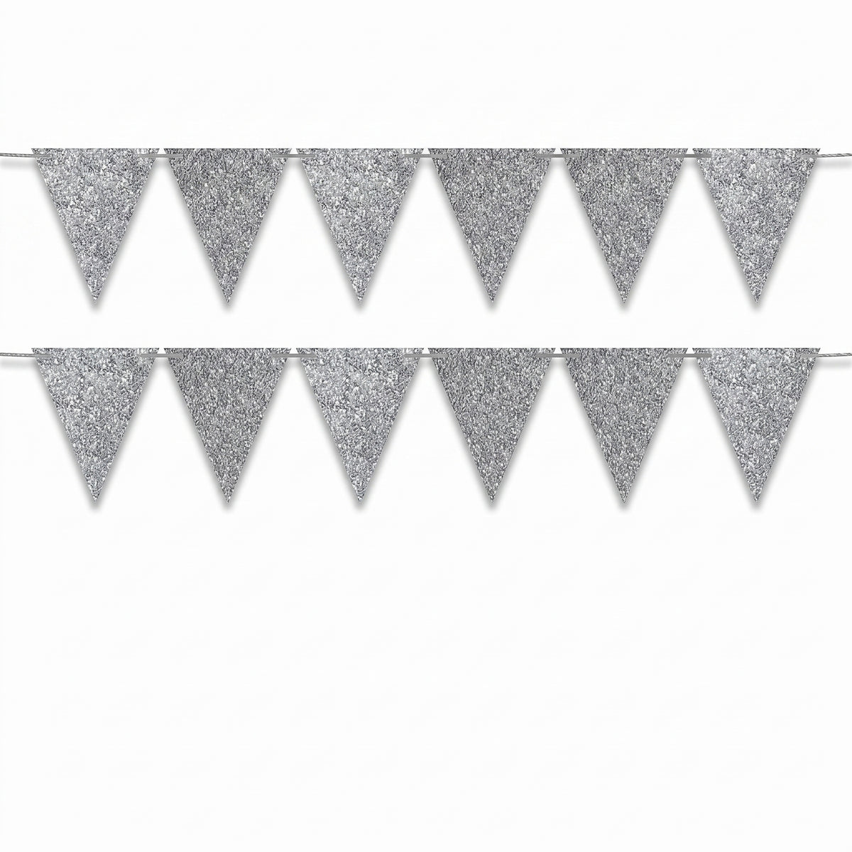 Sparkling Silver DIY Pennant Banner Kit - 20 ft