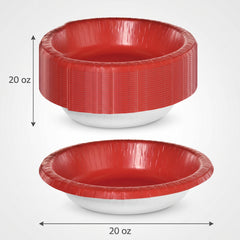 Elegant Gold 20 oz Paper Bowls - Pack of 10