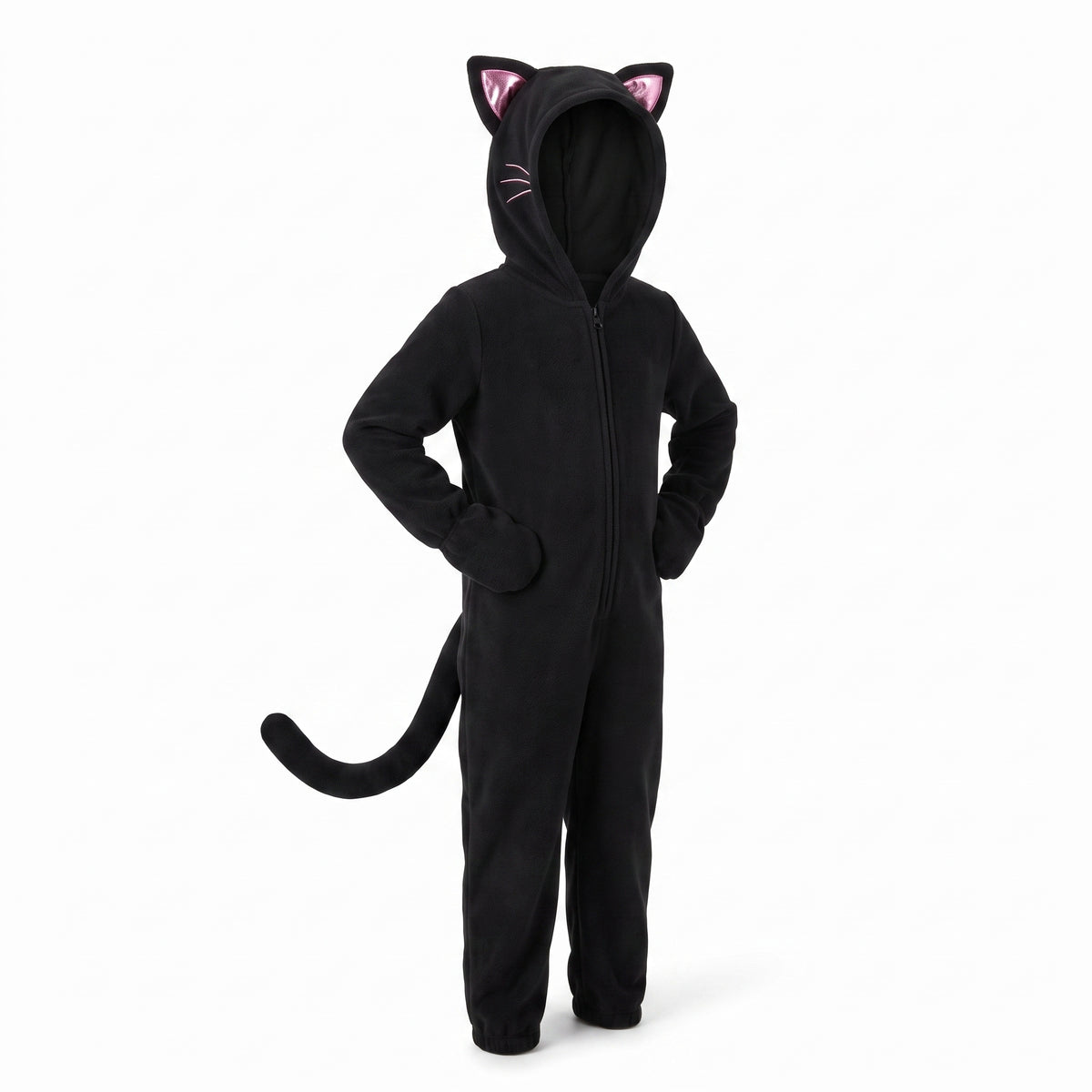 Toddler & Kids' Black Cat Zipster Costume with Hood - Halloween Special - Toddler L