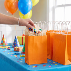 Small Orange Kraft Gift Bag