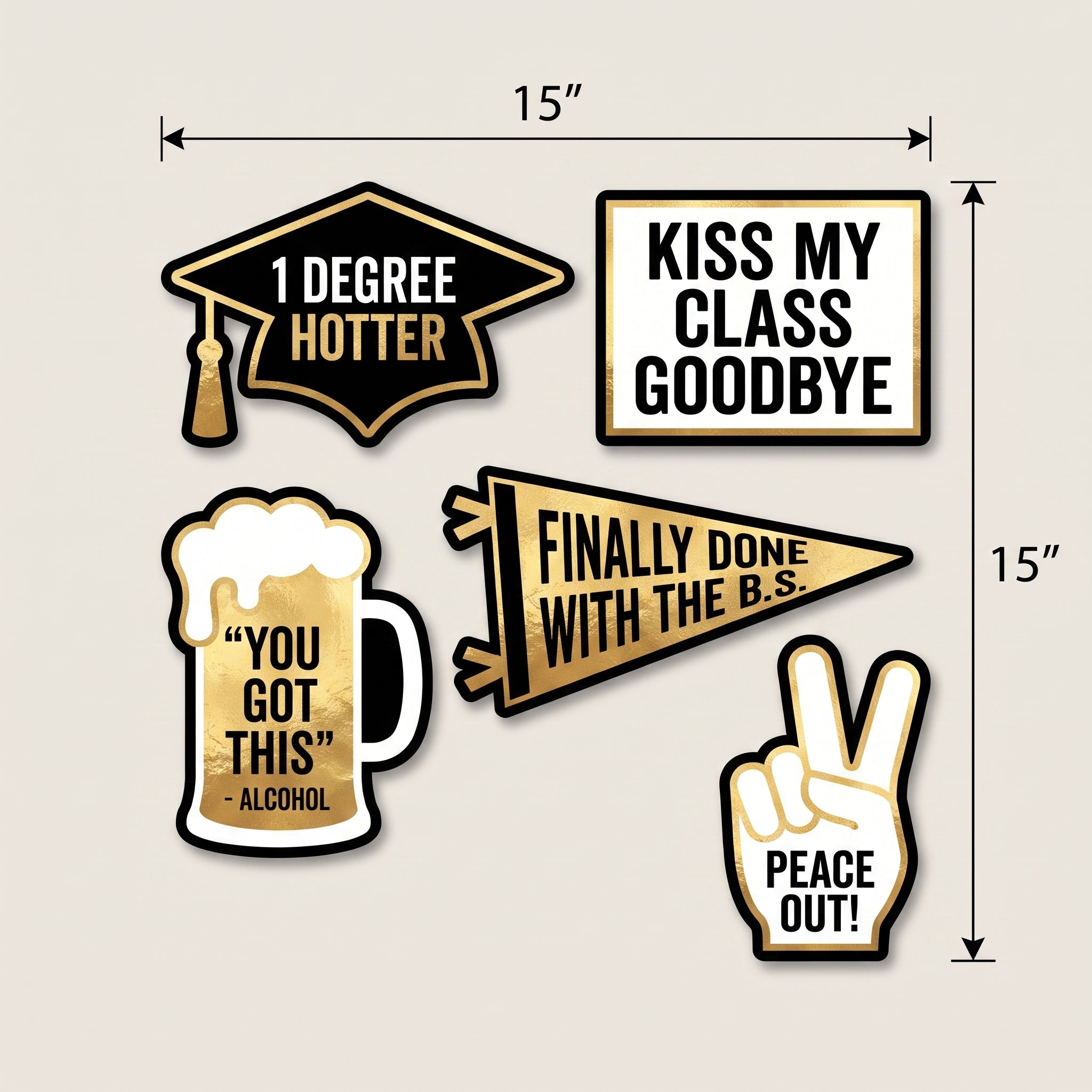 Edgy Graduation Celebration Cutouts