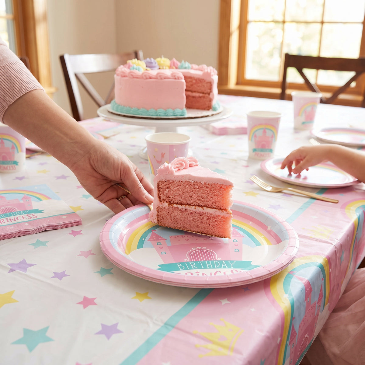 Princess Castle Birthday Dessert Plates - 6.75", 8-Pack