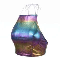 Oil Slick Festival Crop Top - Adult L/XL