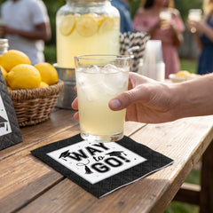 "Way to Go" Graduation Beverage Napkins, 40-Pack - 5 In. X 5 In.