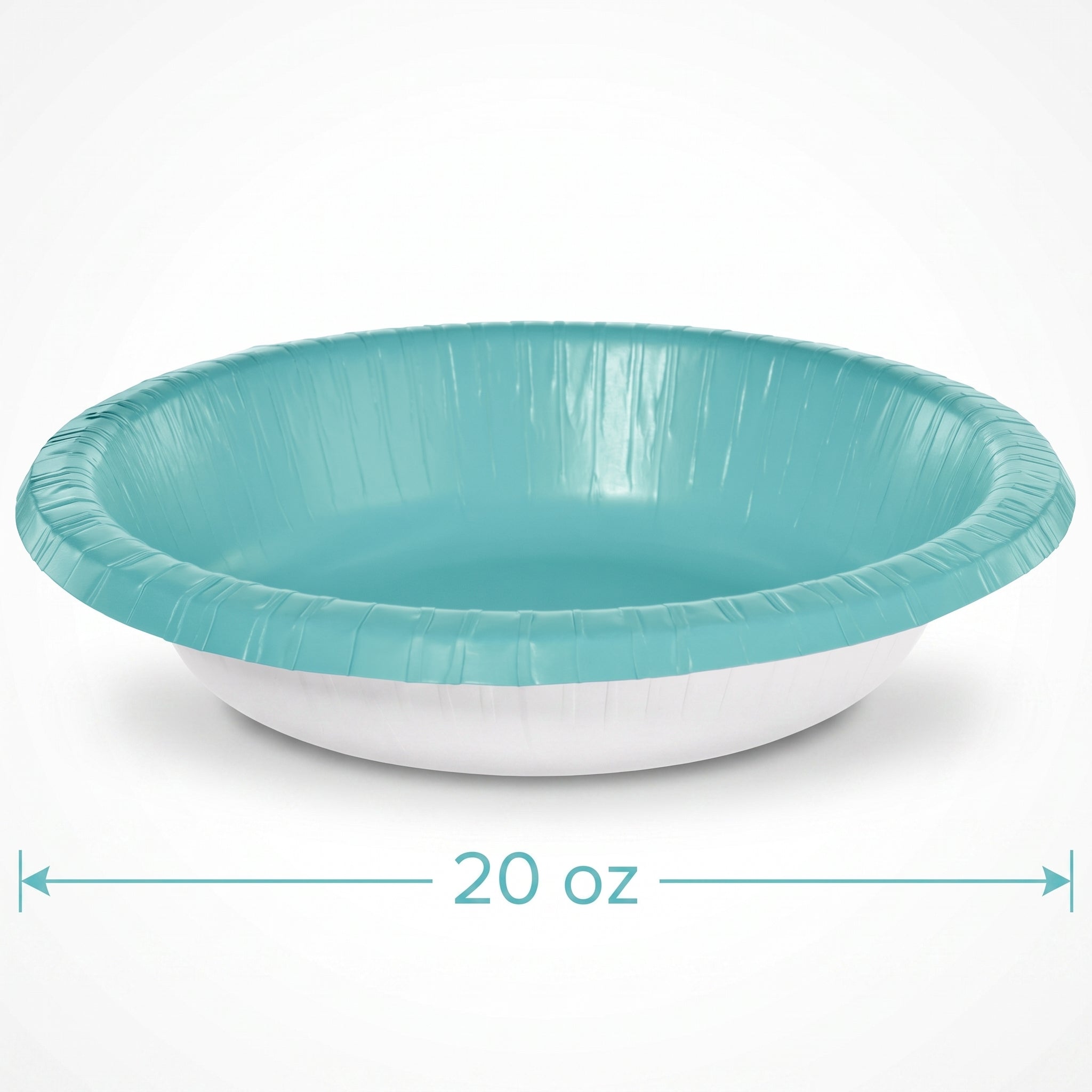 Robins Egg Blue 20 oz. Paper Bowls - Solid Color