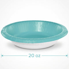 Robins Egg Blue 20 oz. Paper Bowls - Solid Color