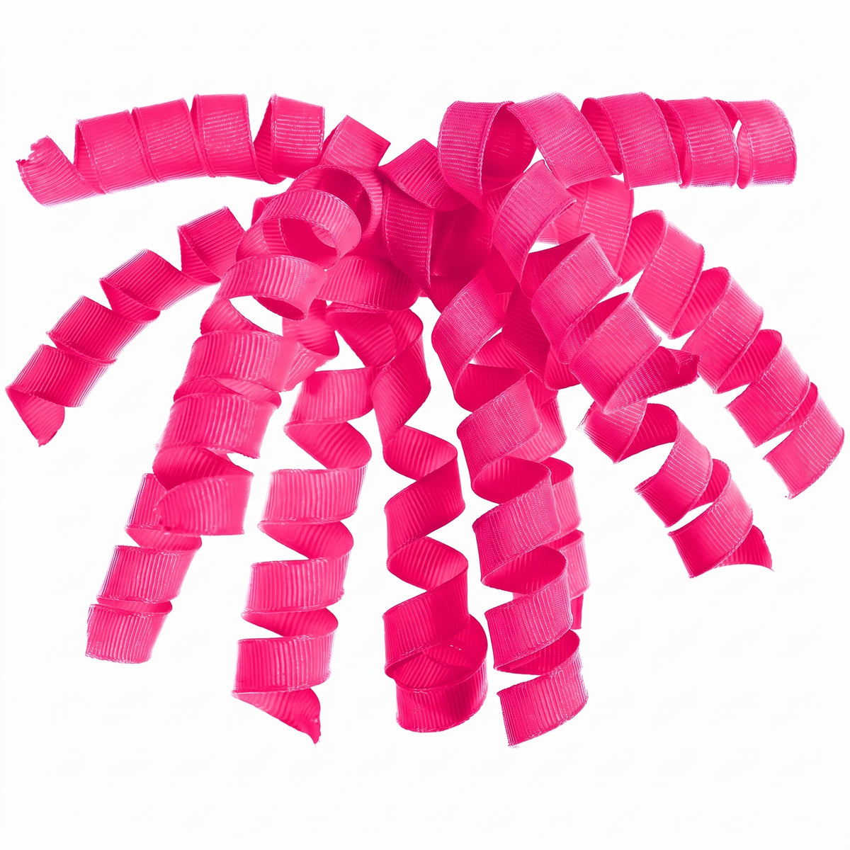 Neon Pink Grosgrain Curly Gift Bow