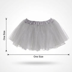 Kids' Silver Tutu Skirt - Shimmering Tulle Costume Accessory