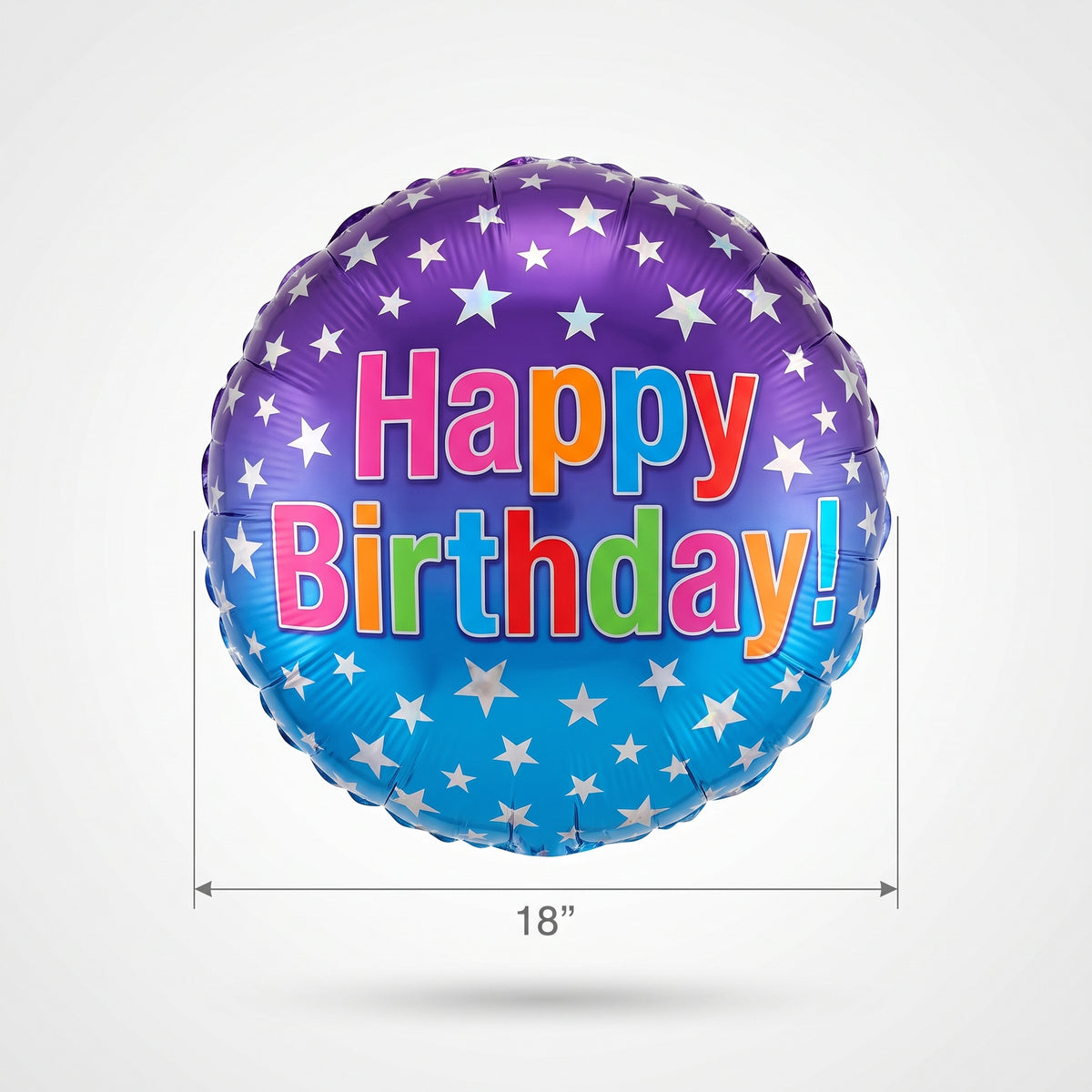 18" Holographic Happy Birthday Foil Balloon