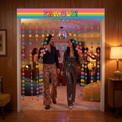 "Far Out" 70s Good Vibes Doorway Curtain