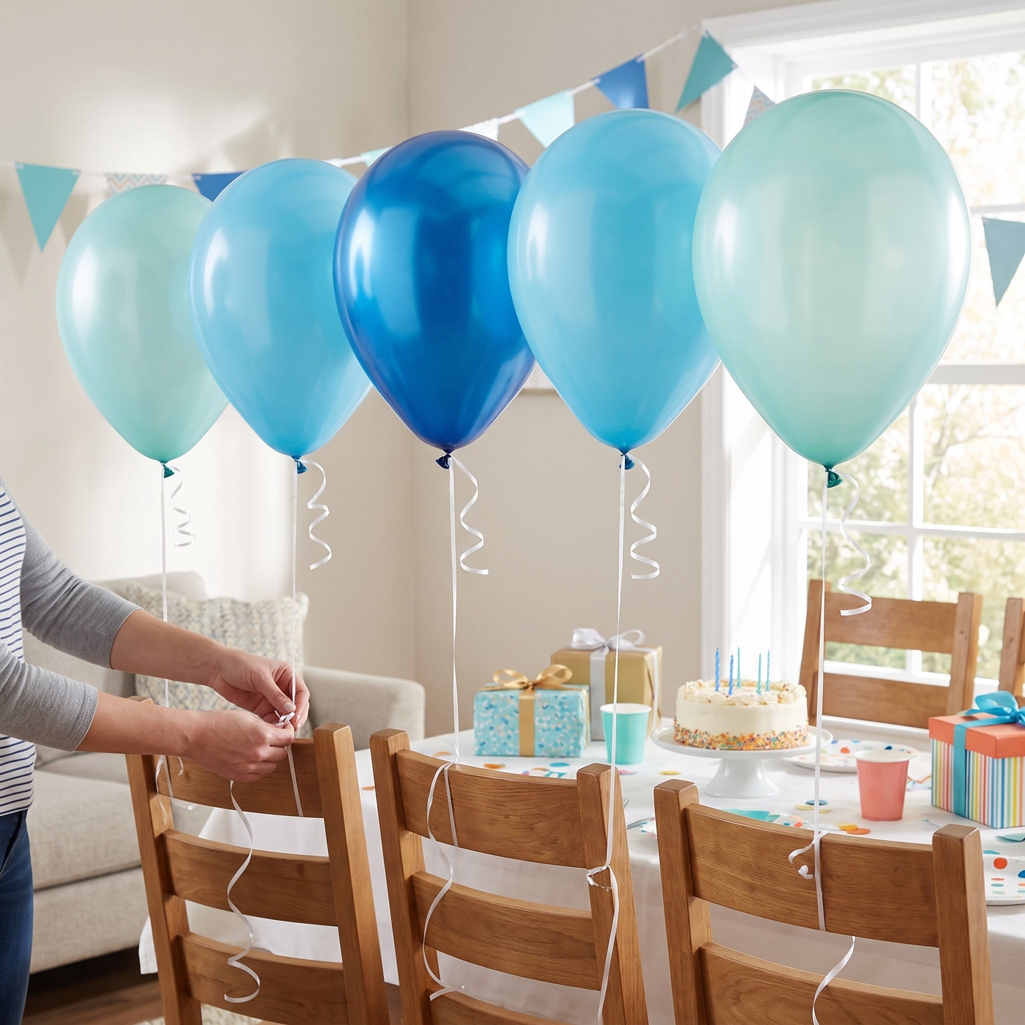 Aqua Blue Latex Balloons, 11-Inch, 15-Pack