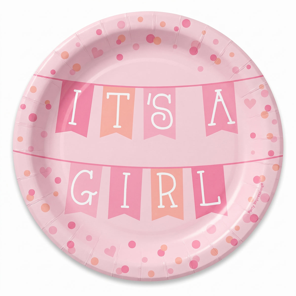 It's a Girl Baby Shower Paper Plates - 6.75"