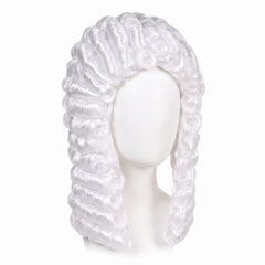 Judge Costume Wig - Traditional White Curls