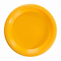 Get Air 9" Yellow Plastic Plates - 36 packs of 8 - 288 units