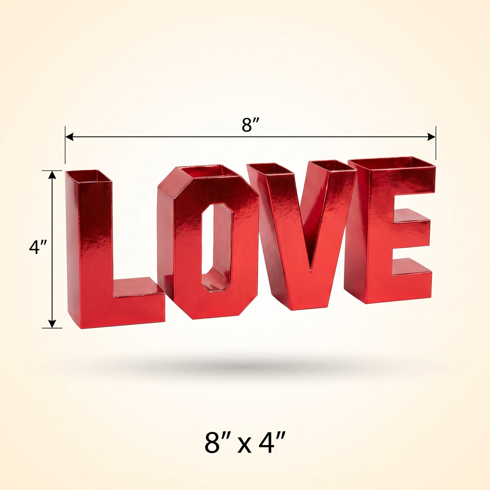 Valentine's Day Love Foil Centerpiece, 4-Pack