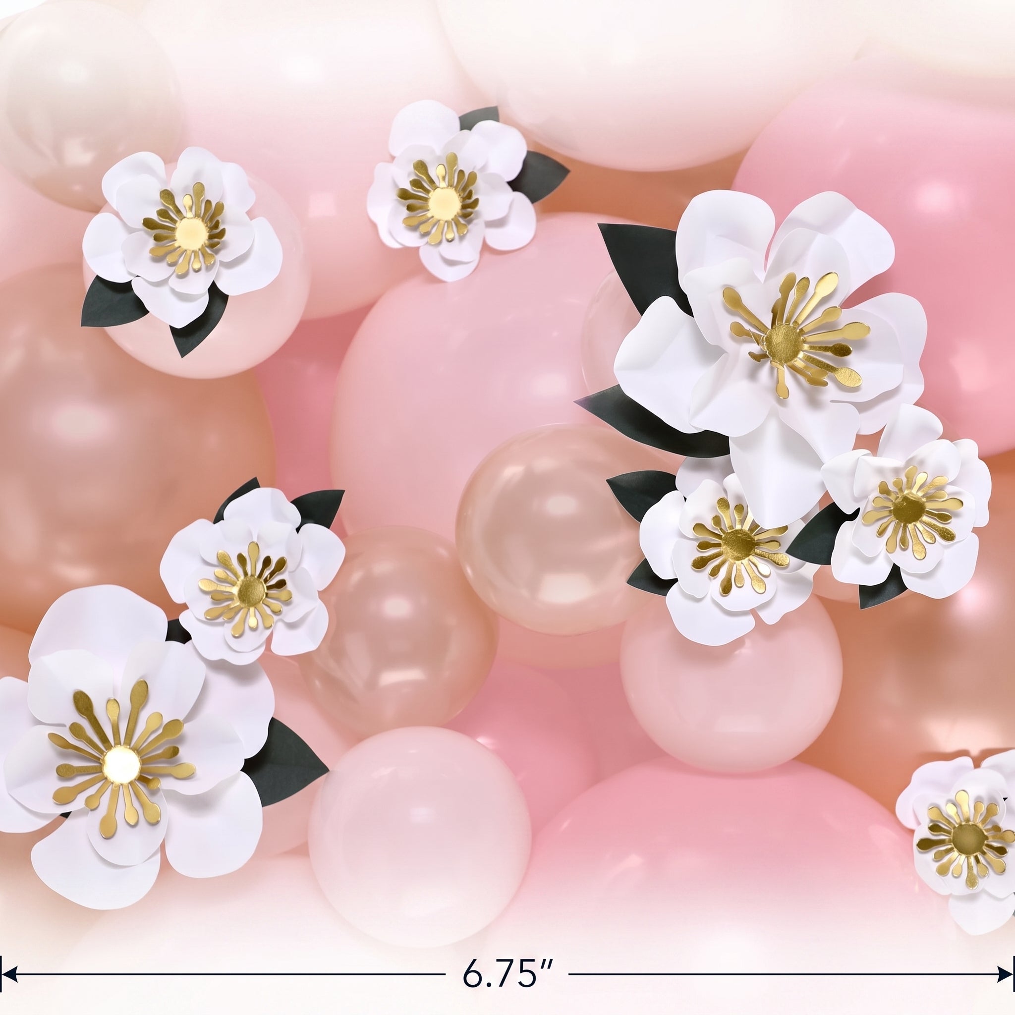 White Flower Accent Balloon Decor Kit - 12 Pack