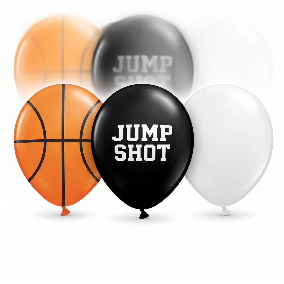 Basketball Fan Latex Balloons - 12" Sports Party Pack (6ct)