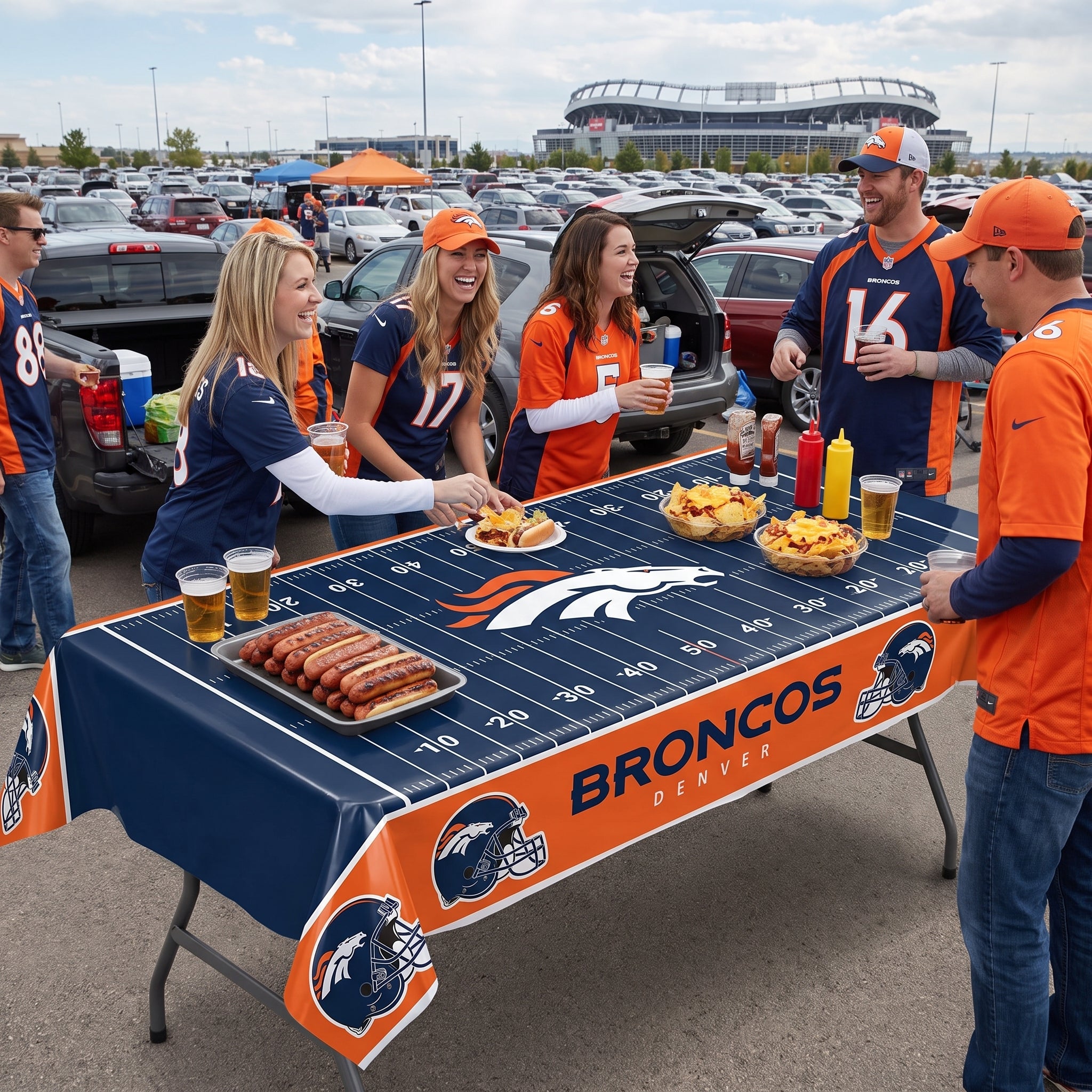Denver Broncos NFL Plastic Table Cover
