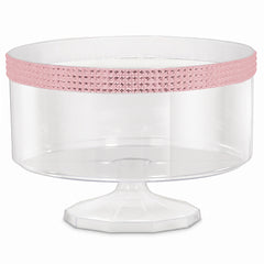 Pink Rhinestone Plastic Trifle Container