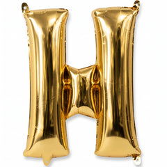 Gold Foil Letter "H" Balloon - Air Filled