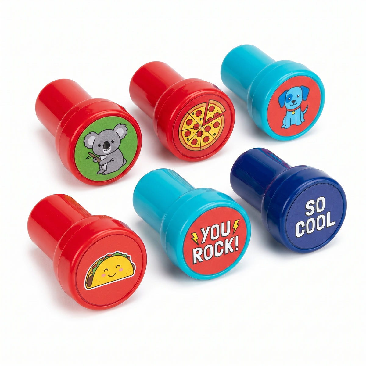 "So Cool" Self-Inking Stampers - 12-Pack for Kids' Parties
