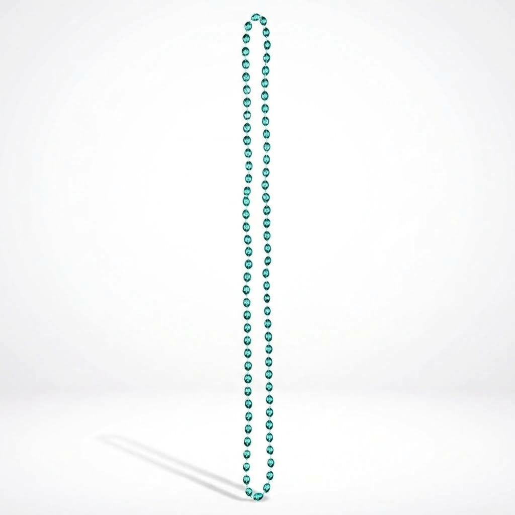 Green Metallic Bead Necklace - 30 In.