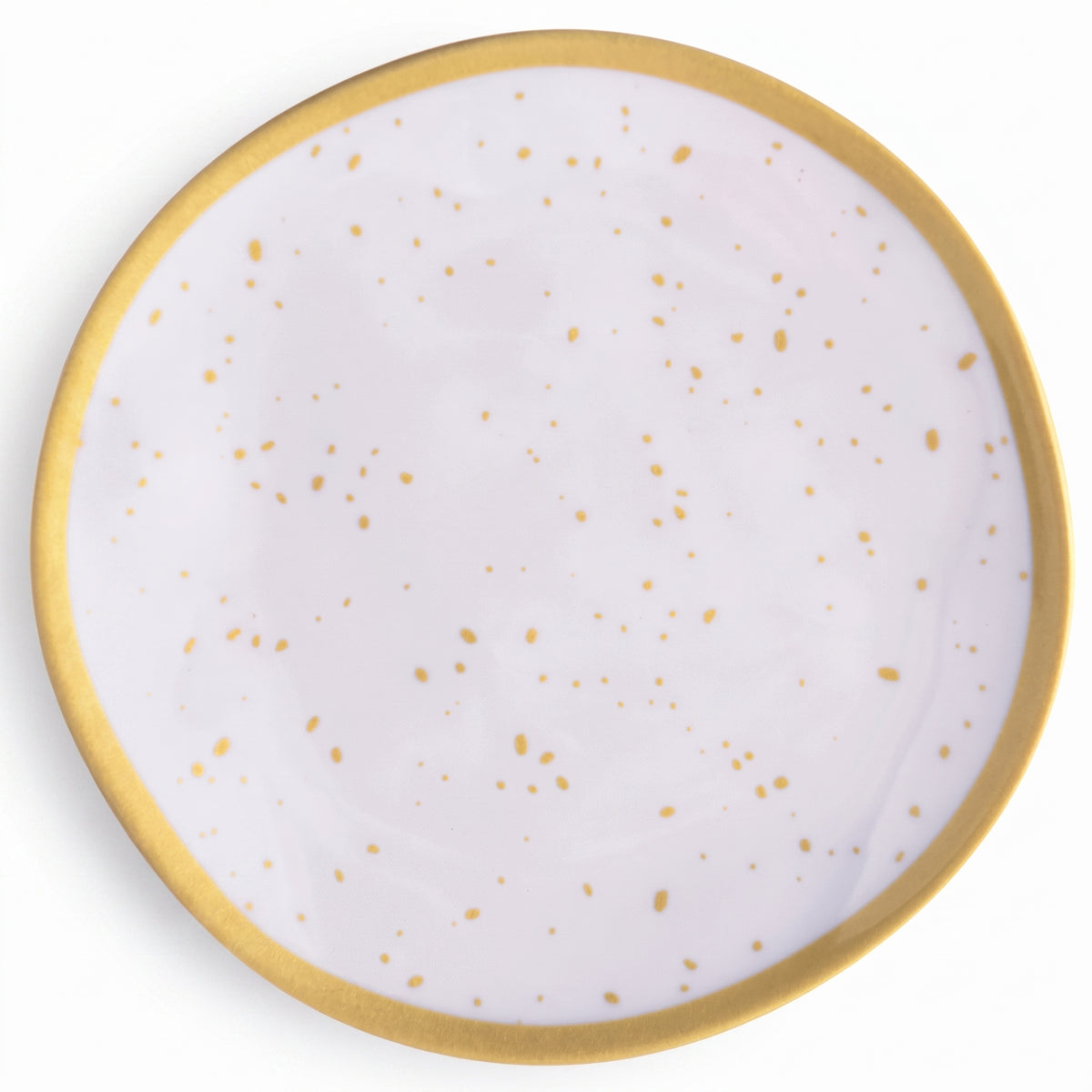 Elegant Gold-Trimmed Melamine Dinner Plate - 10.5"