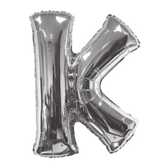 34" Silver Letter - K Balloon