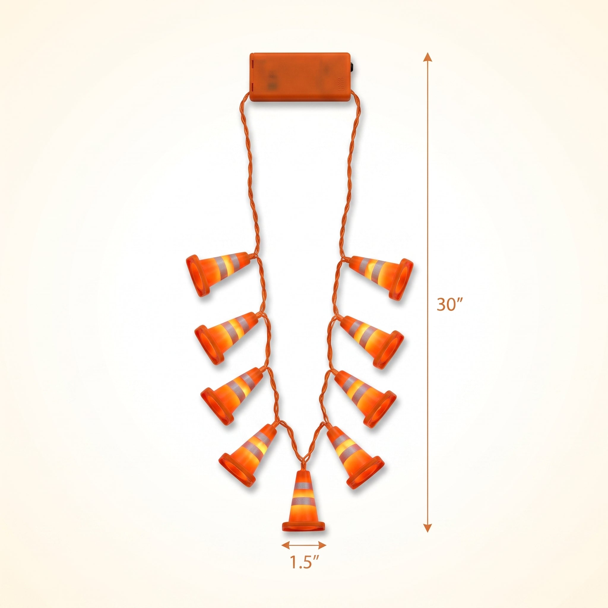 Over-the-Hill Light-Up Construction Cone Necklace