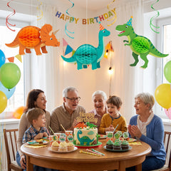 Dino-Mite Dinosaur Honeycomb Hanging Decorations - 3 Pack