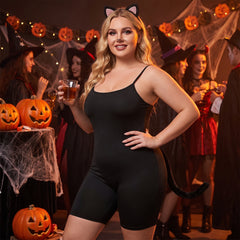 Plus Size Black Biker Bodysuit - Halloween Costume Essential - Adult Plus
